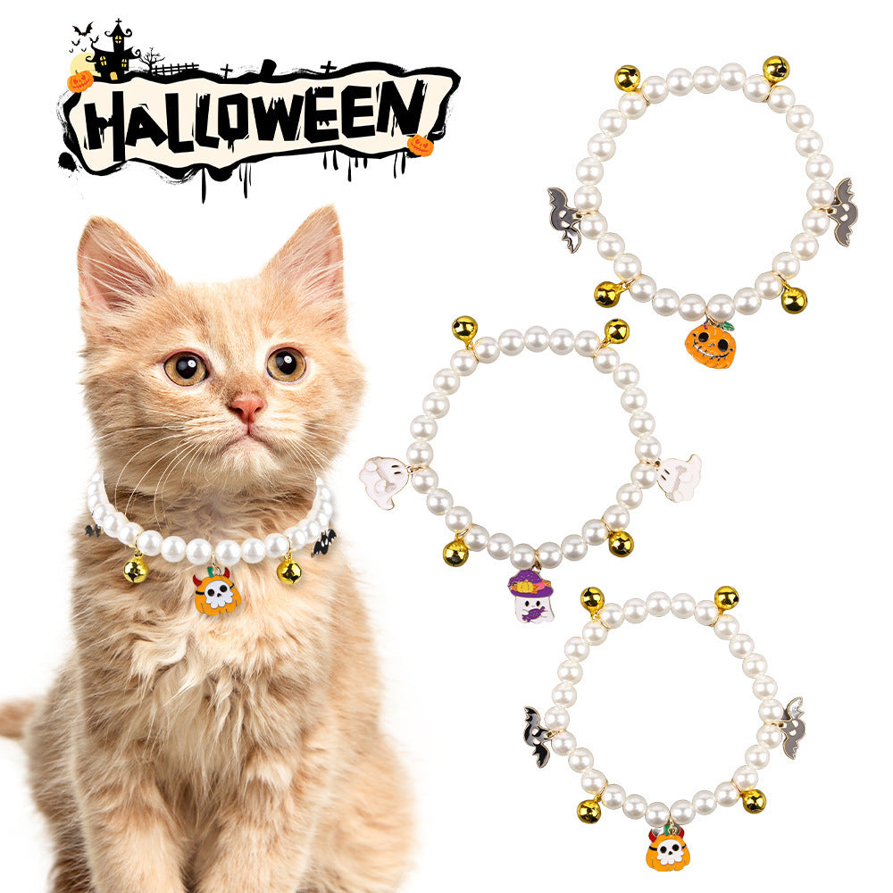 Pet Pearl Necklace Halloween