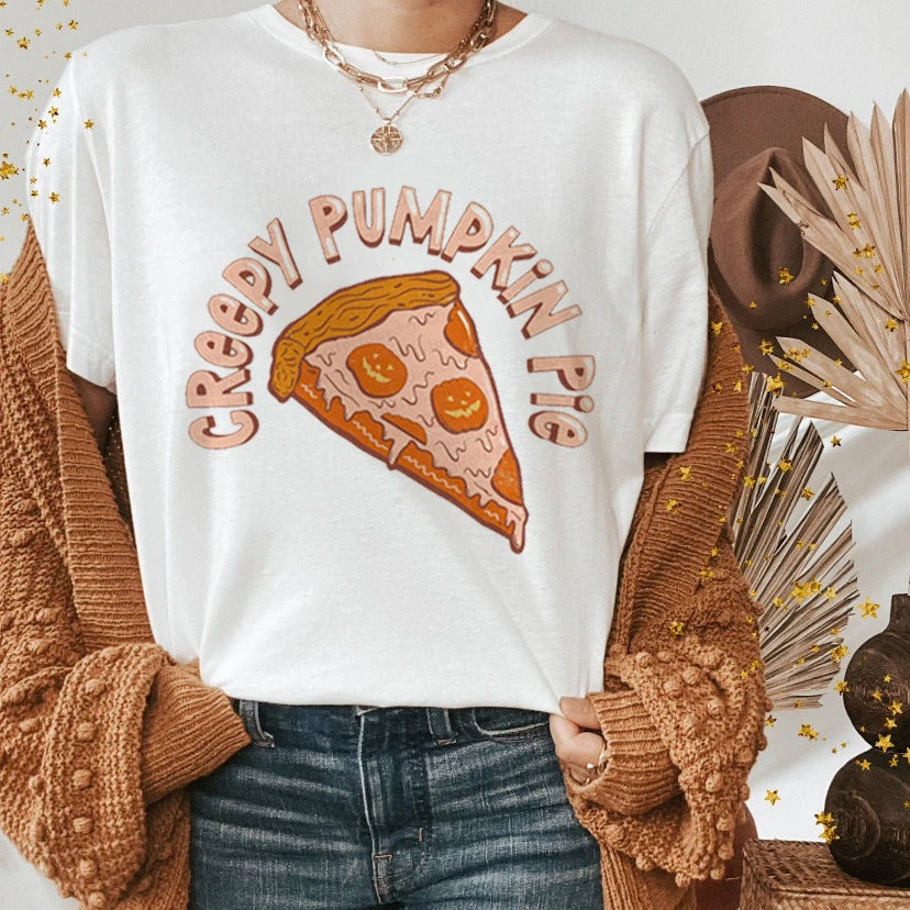 Halloween Ghost Witch Pumpkin Print Casual Shirt