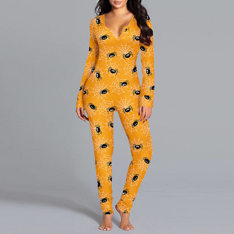 Halloween Jumpsuit Home Pajamas