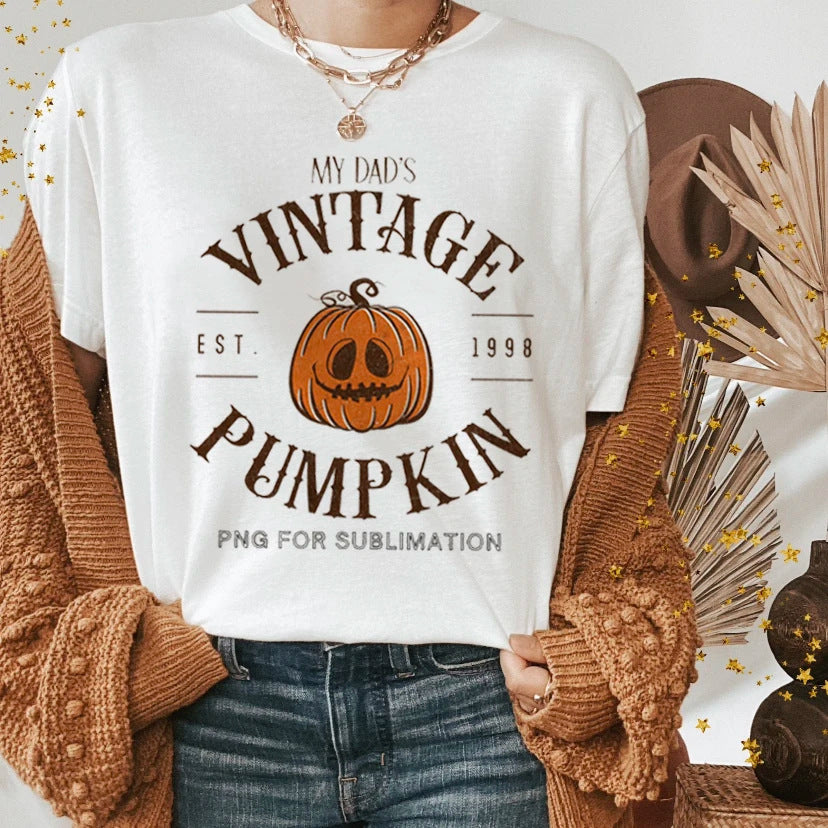 Halloween Ghost Witch Pumpkin Print Casual Shirt